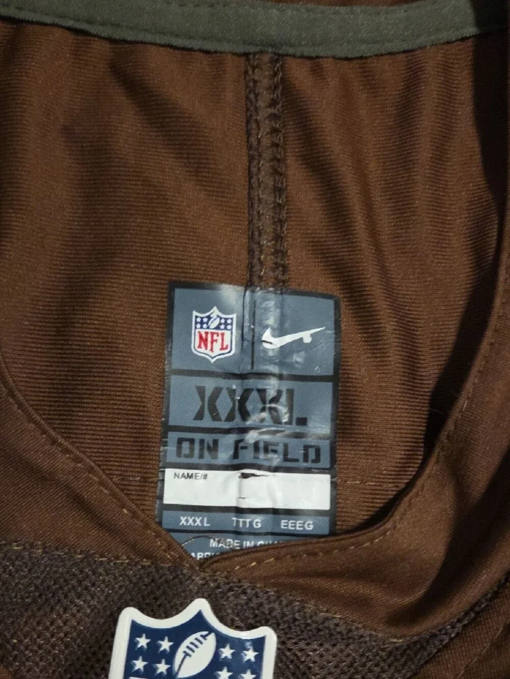 Nike Brown and Orange #24 Browns Football Jersey- Mens Xxxl
